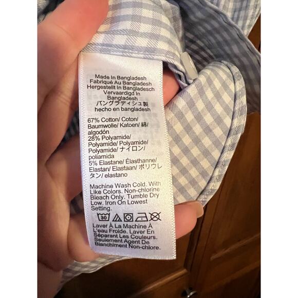 NWT J. Crew Slim Bowery Performance Stretch Shirt Spread Collar White Gray S - Picture 8 of 14